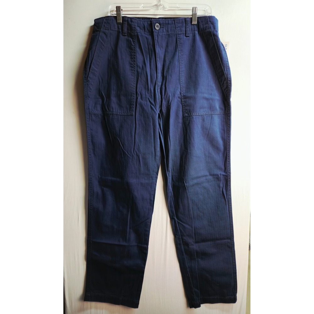 Old Navy 90s Loose Fit Navy Blue Utility Patch Pocket Pants Mens Medium
